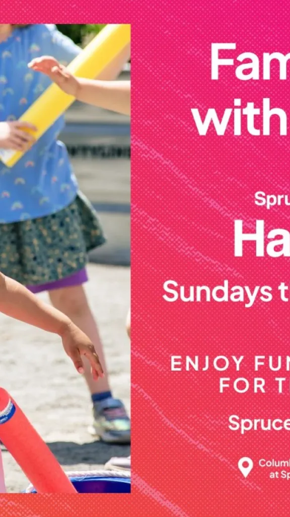 Family Funday with PopUpPlay at Spruce Street Harbor Park, Sundays through 9/28 from 1-4 PM