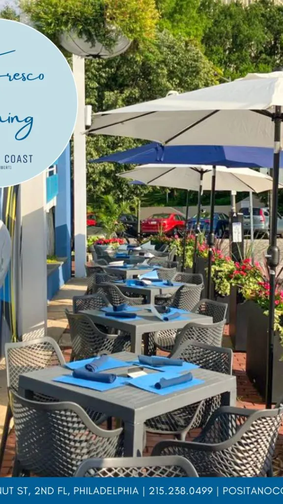 Al fresco dining at Positano Coast 