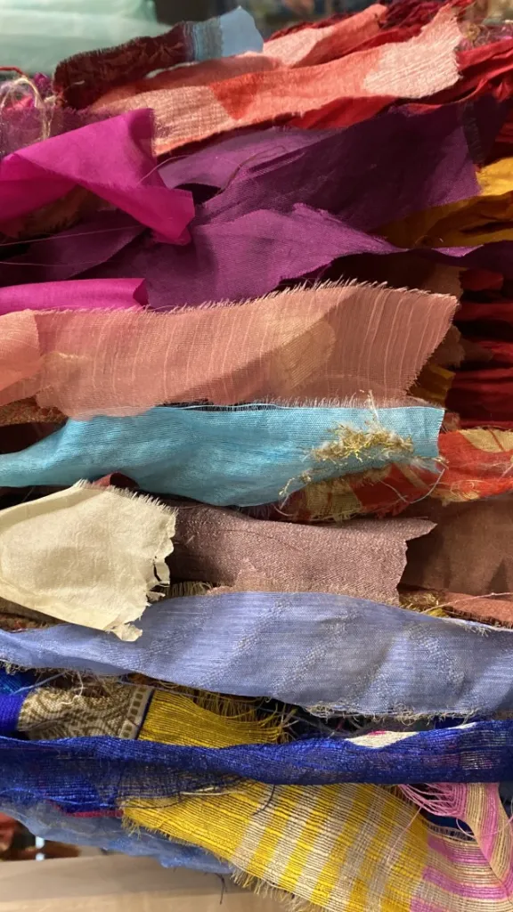 Close up of fibers in the Weaving on the Waterfront exhibition 