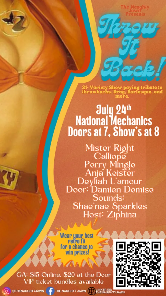 Image includes list of cast, description of the event, and announcement of Best Dressed competition