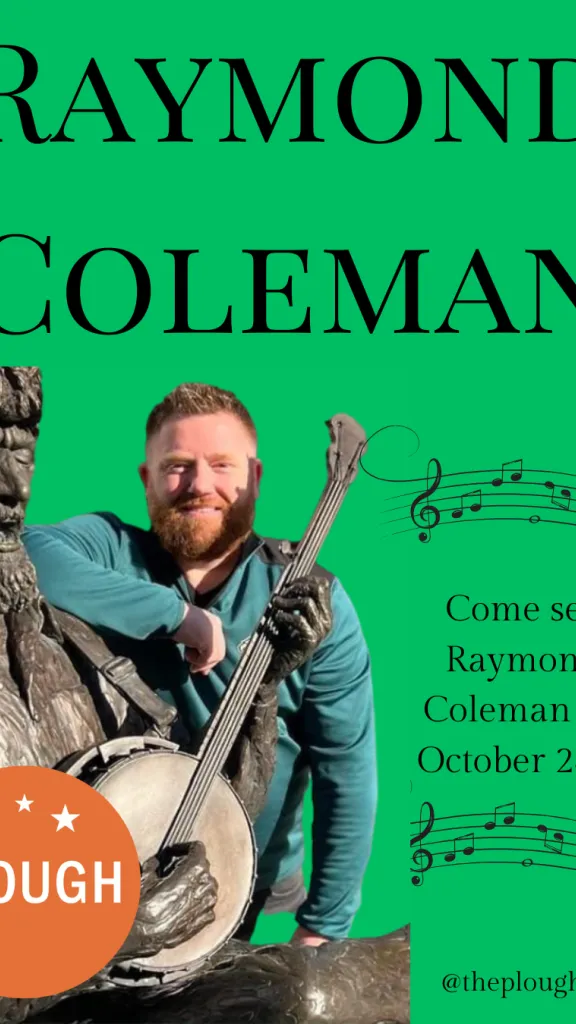 Raymond Coleman performing live at the Plough on October 24th