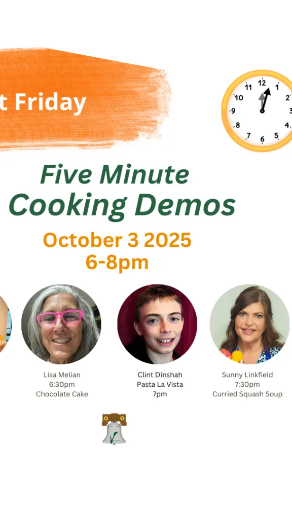 Five Minute Cooking Demos at the AVC for October First Friday