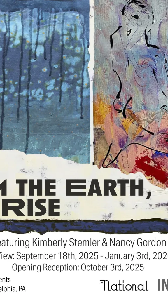 two paintings by both artists with title on bottom