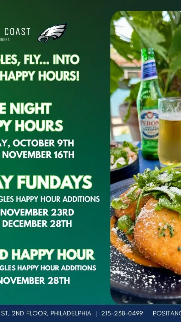 Eagles Happy Hours at Positano Coast