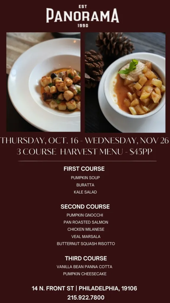 harvest menu