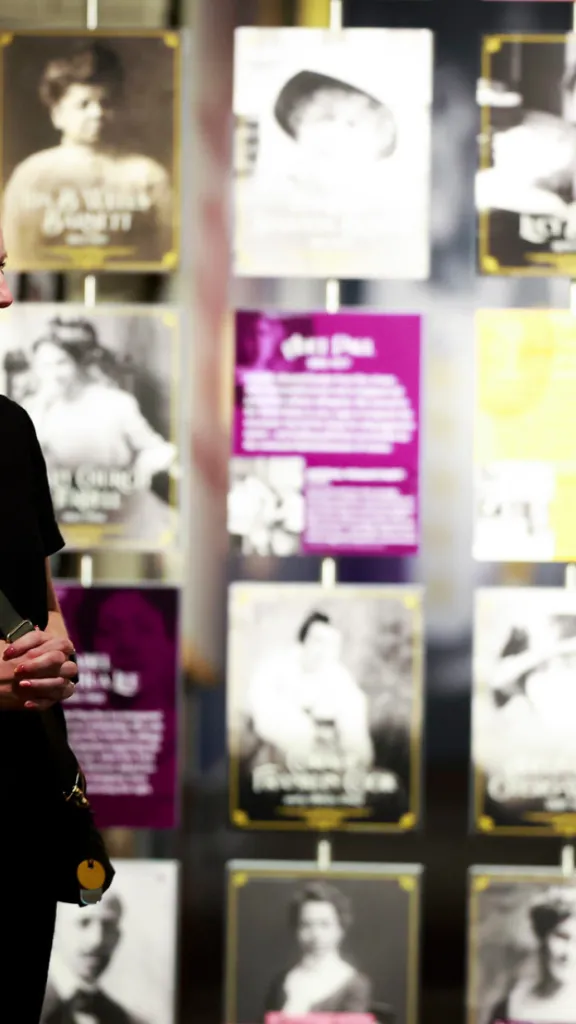 Women in museum gallery