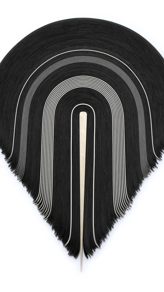 UNTITLED 386 | 46 x 40 x 1 inches / 116.5 x 101.5 x 2.5 cm, vinyl and maple, 2023