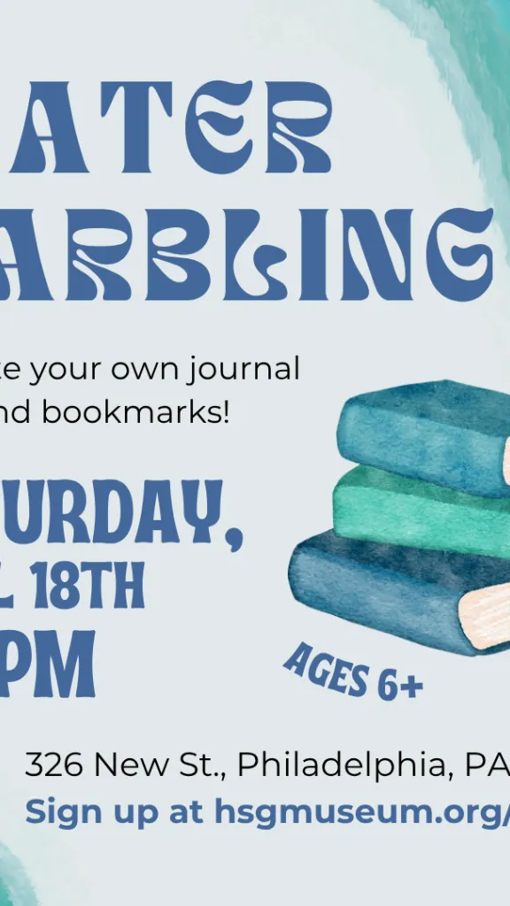 Water marbling activity flier