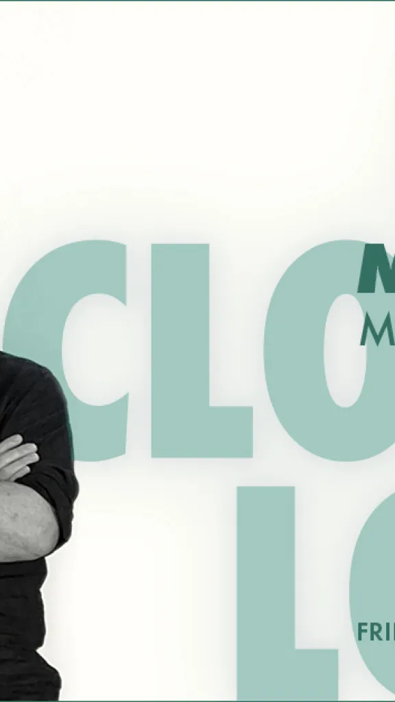 Michael Rex Photo with hanging sculpture