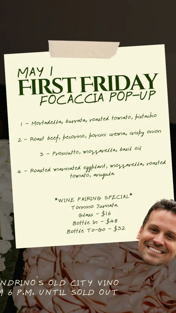 Focaccia Menu