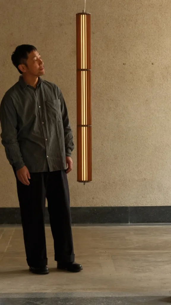 Man looking into mirror