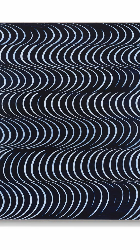 Star-Crossed | 54 x 54 inches / 137 x 137, acrylic on linen on shaped panel, 2026