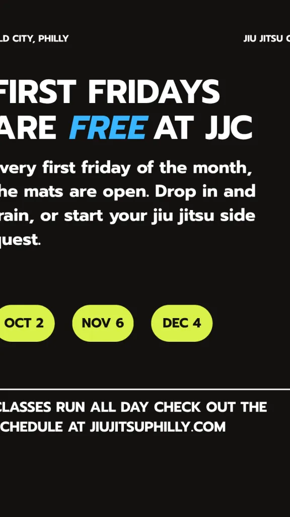 Free first friday Brazilian Jiu Jitsu event at JJC!