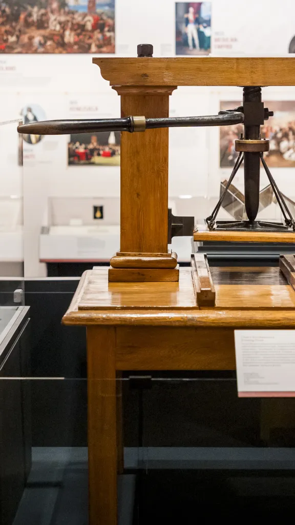 19th-century wooden printing press