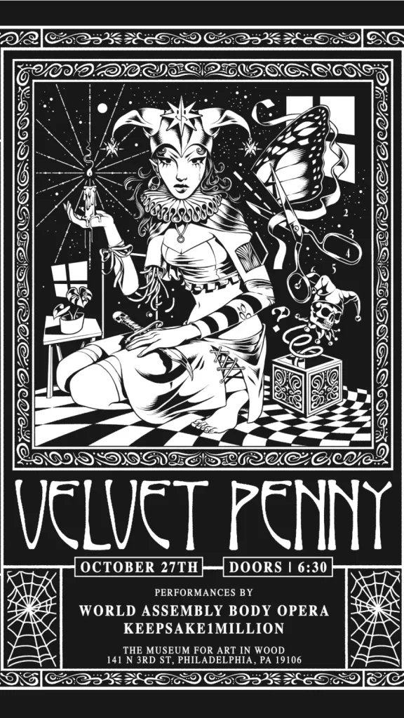 The Museum for Art in Wood welcomes Velvet Penny, World Assembly Body Opera and Keepsake 
