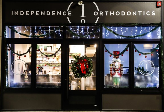 Window decorations at Independence Orthodontics