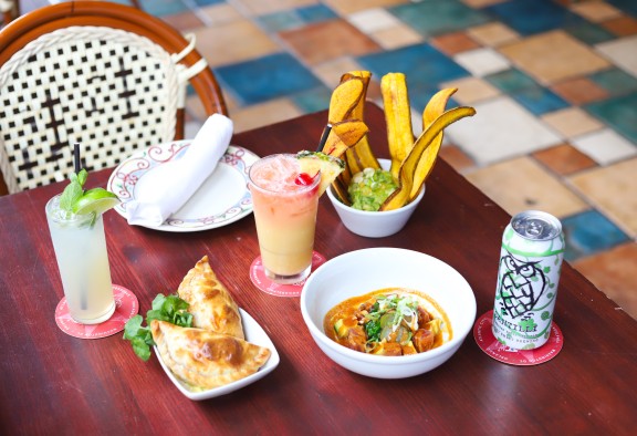 Food and drinks on display at Cuba Libre