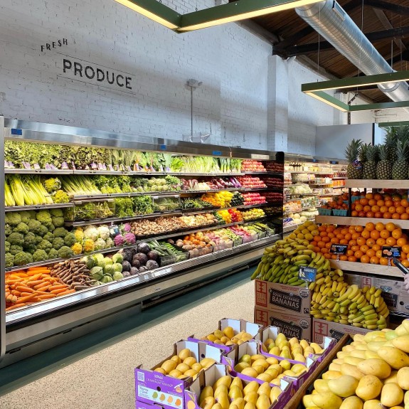 Riverwards Produce interior with produce displays