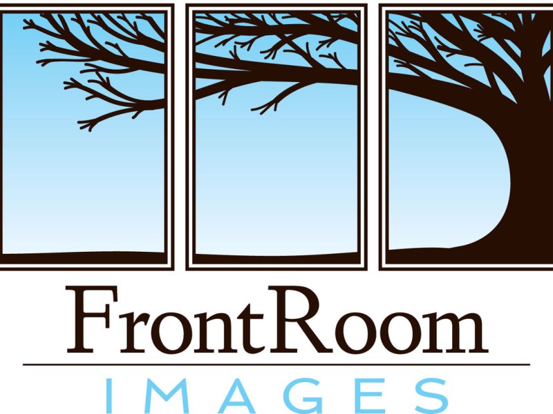 FrontRoom Images logo with FrontRoom in black text and Images in blue text, and a tree