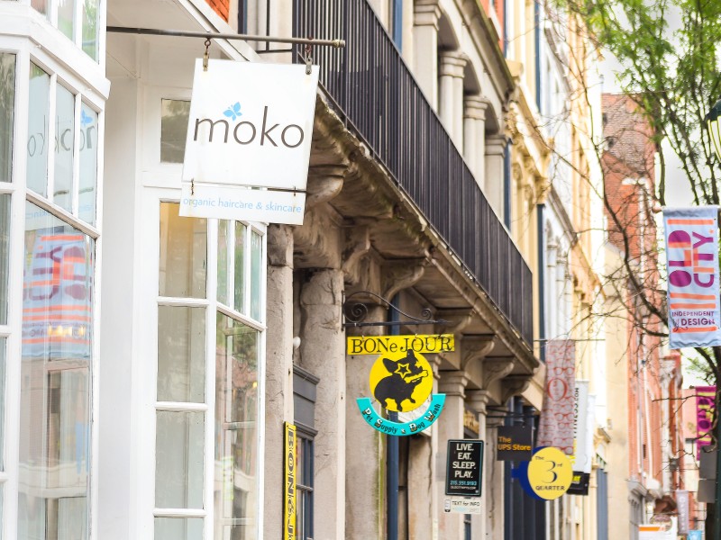 Exteriors of shops along N. 3rd Street