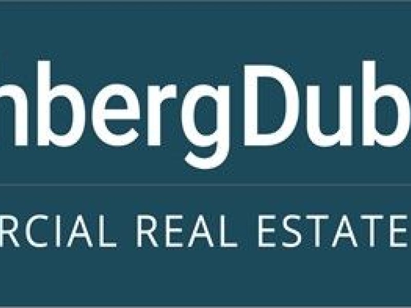Logo, with Rothberg Dubrow Commercial Real Estate Group in white text over a navy blue background