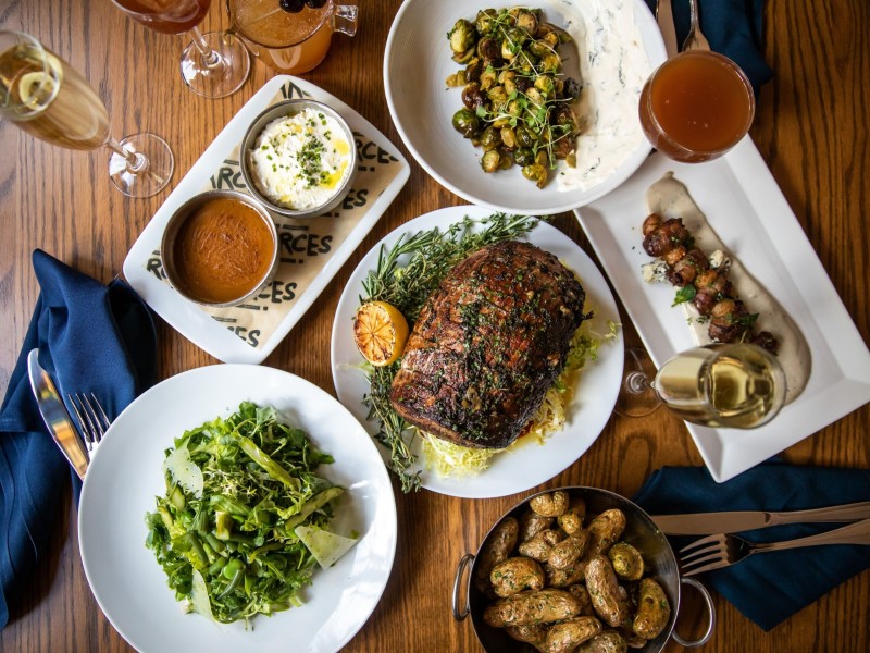 Christmas Eve feast on table 