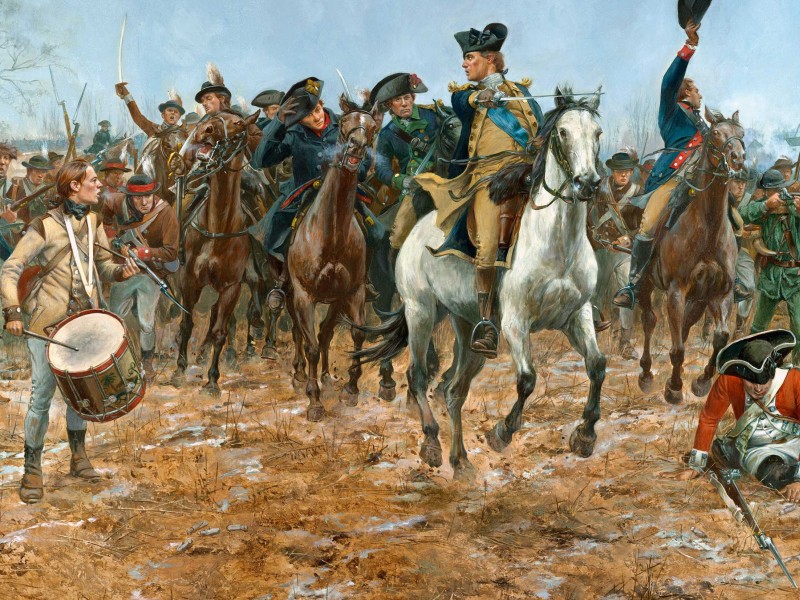 Washington at the Battle of Trenton painting by Don Troiani