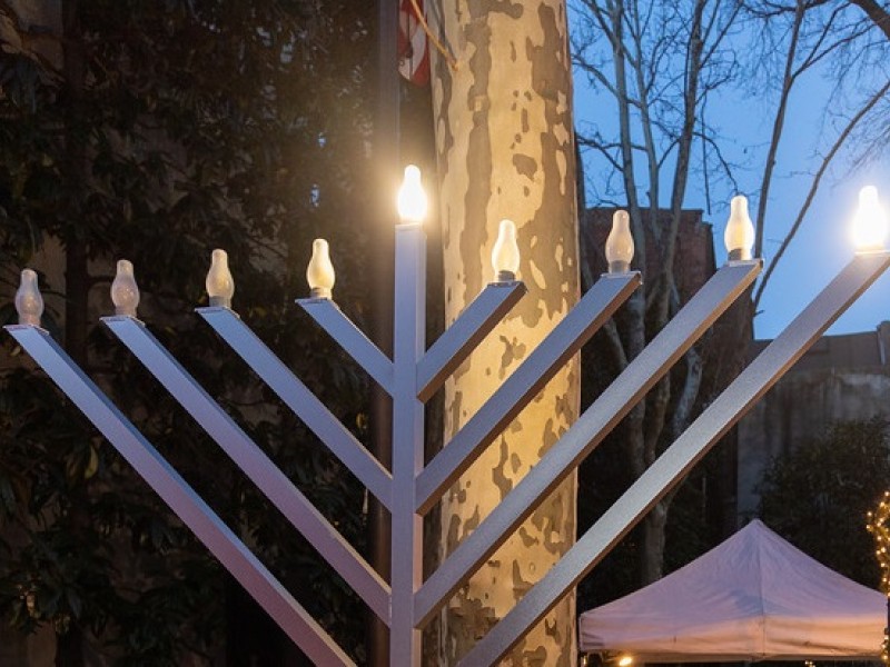 Menorah at Betsy Ross House