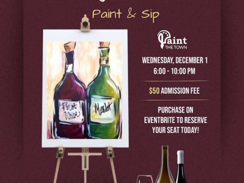 Graphic for Paint & Sip event