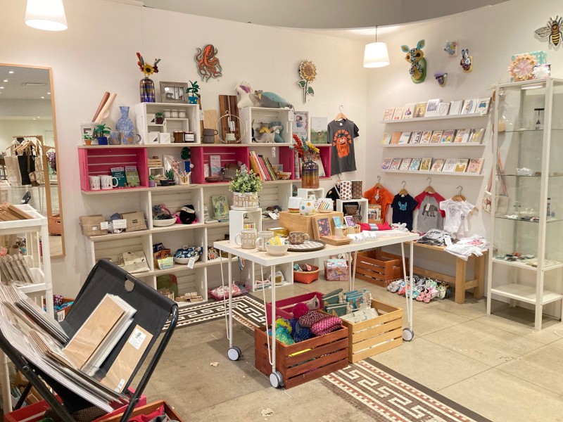 Interior of Art Star boutique with displays