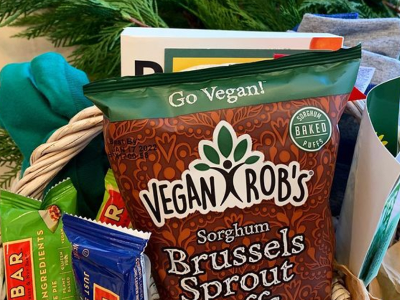 Vegan food in basket
