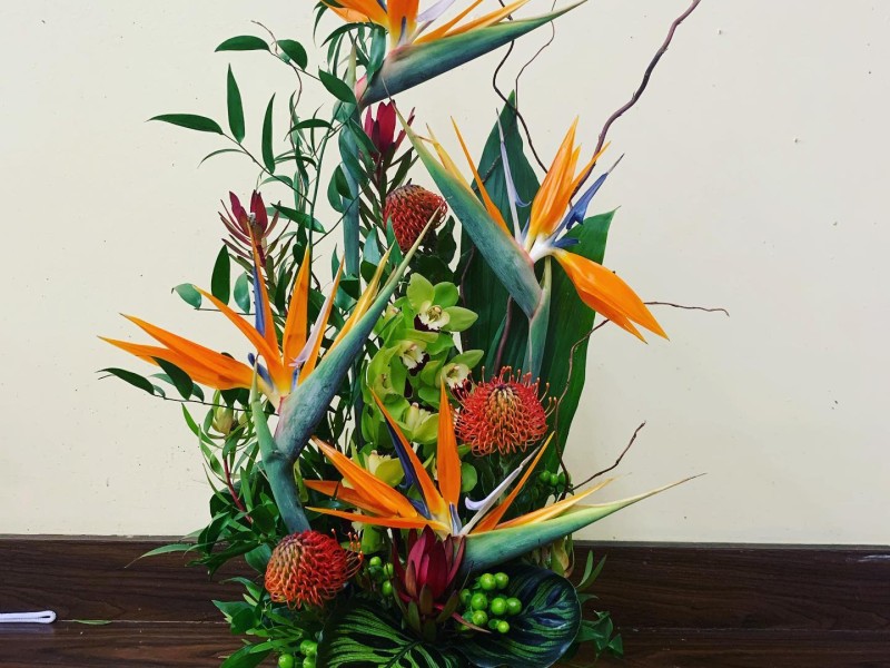 Flower arrangement at Old City Flowers