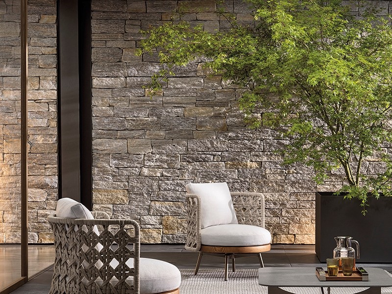 Torii Nest Outdoor (as shown): With structural details linked to Japanese tradition, the seats play with round edged volumes, thin profiles and the apparent formal simplicity of an extremely intricate design.