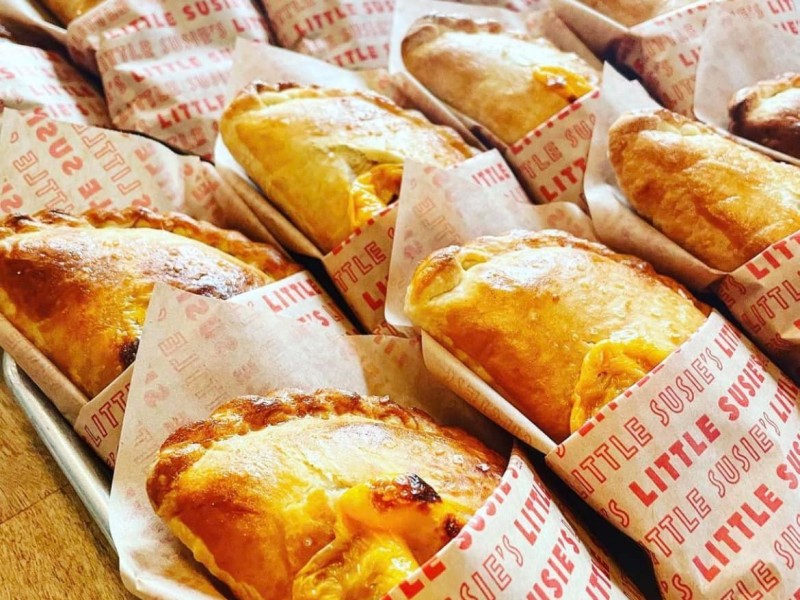 A tray of pies at Little Susie's