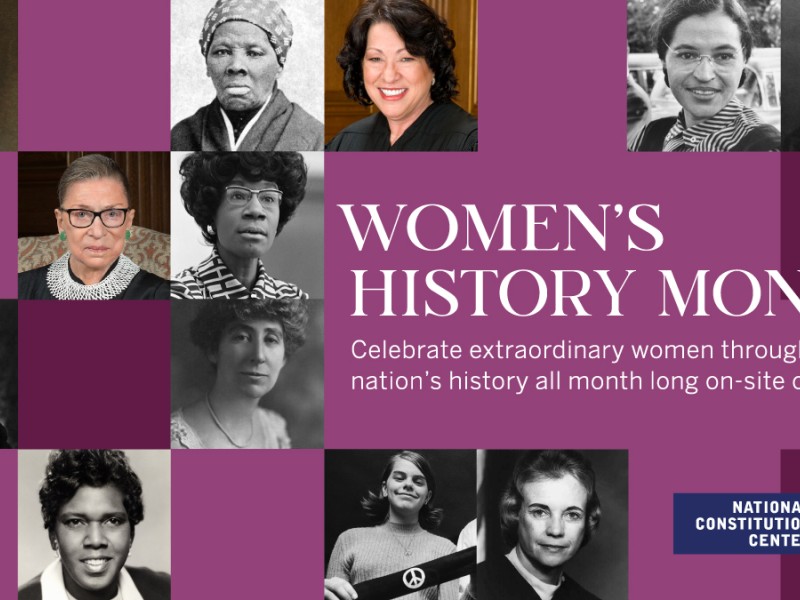 Women's History Month at the National Constitution Center graphic
