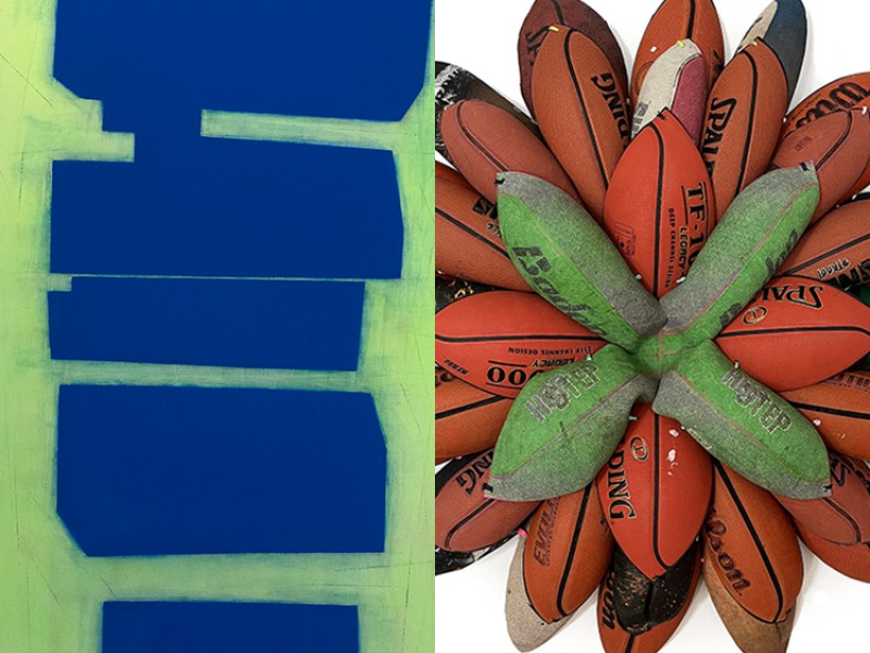 Two works of art that will be on display on First Friday