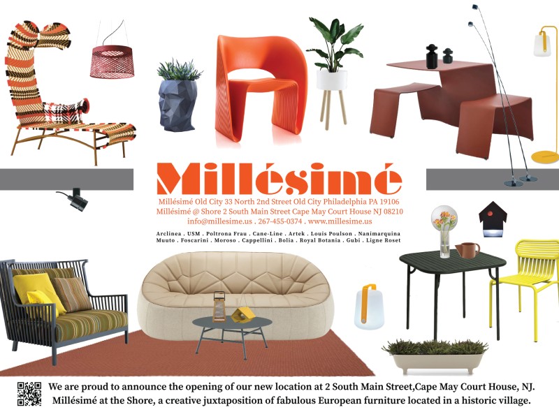Different pieces of furniture at Millesine