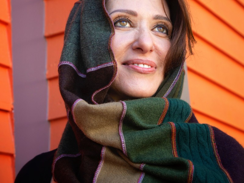 Person wearing shawl