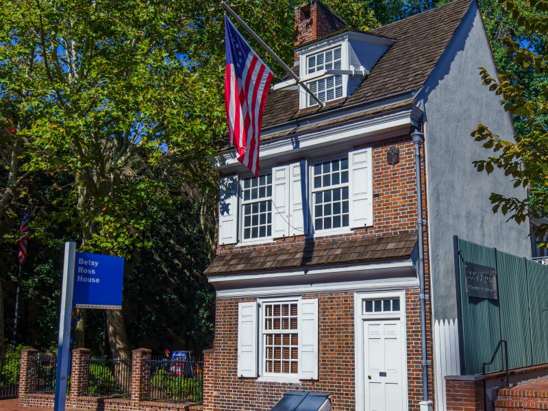 Exterior of the Betsy Ross House