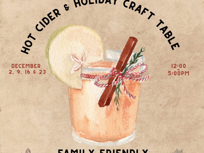 Museum for Art in Wood presents Hot Cider and Holiday Craft Table