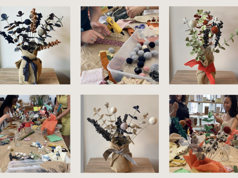 Upcycled Fabric Bouquet Workshop