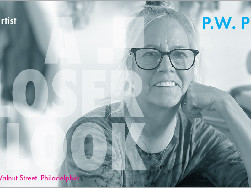 Artist talk with Pam Prichett - Image: Pam Prichett at her studio