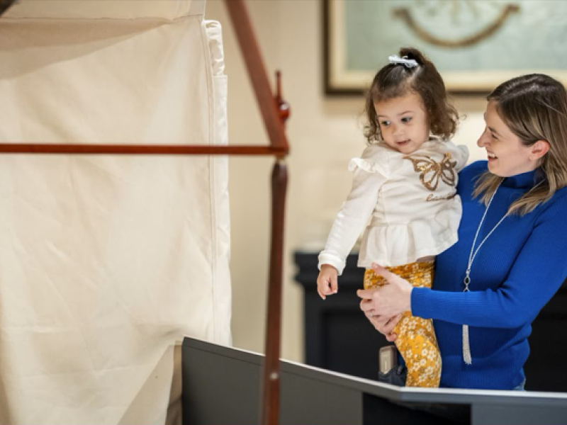 Guests explore the Museum of the American Revolution's special "Witness to Revolution" exhibit.