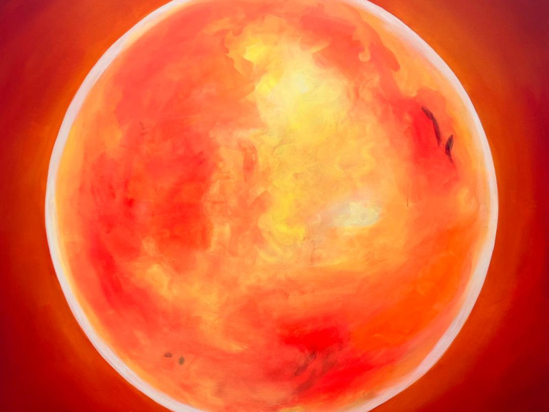 The Sun, acrylic on canvas, 72” x 72”