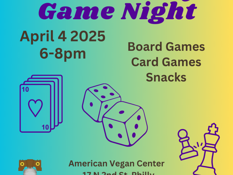 First Friday Game Night at the American Vegan Center