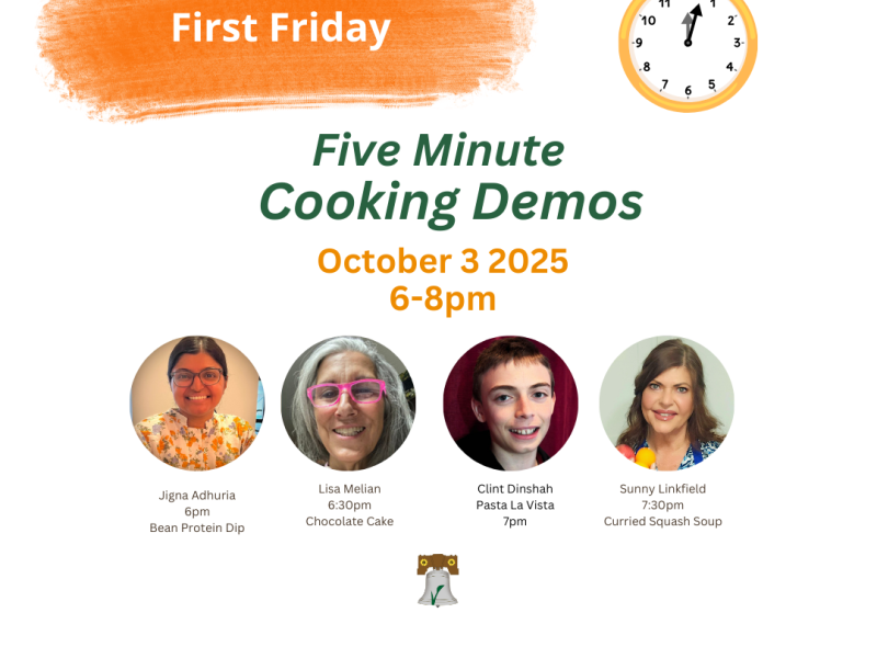 Five Minute Cooking Demos at the AVC for October First Friday