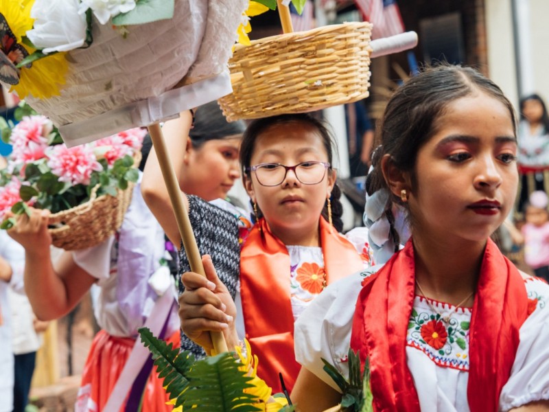 Image of children performing traditional music and dance at a Ministry of Awe event.