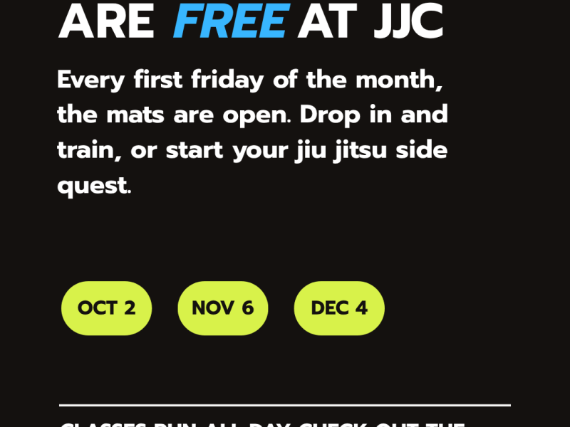 Free first friday Brazilian Jiu Jitsu event at JJC!