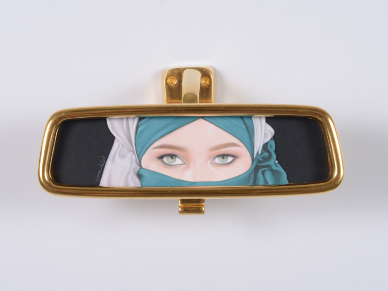 Tempting Eyes: Gold Series -V | 4 x 9 x 4.5 inches / 10 x 23 x 11 cm (each), carved & 24k gold gilded pine wood, pigments on handmade wasli paper, Tru Vue Optium Museum Acrylic, 2026