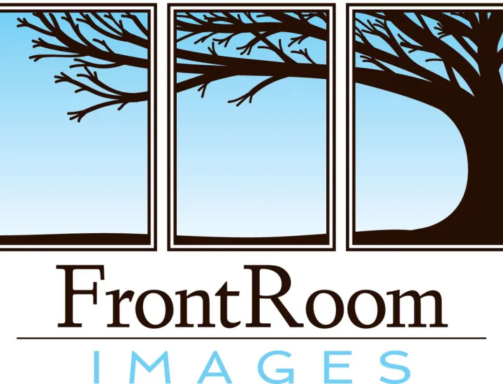 FrontRoom Images logo with FrontRoom in black text and Images in blue text, and a tree